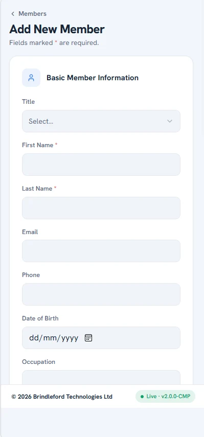 Adding a member on a phone
